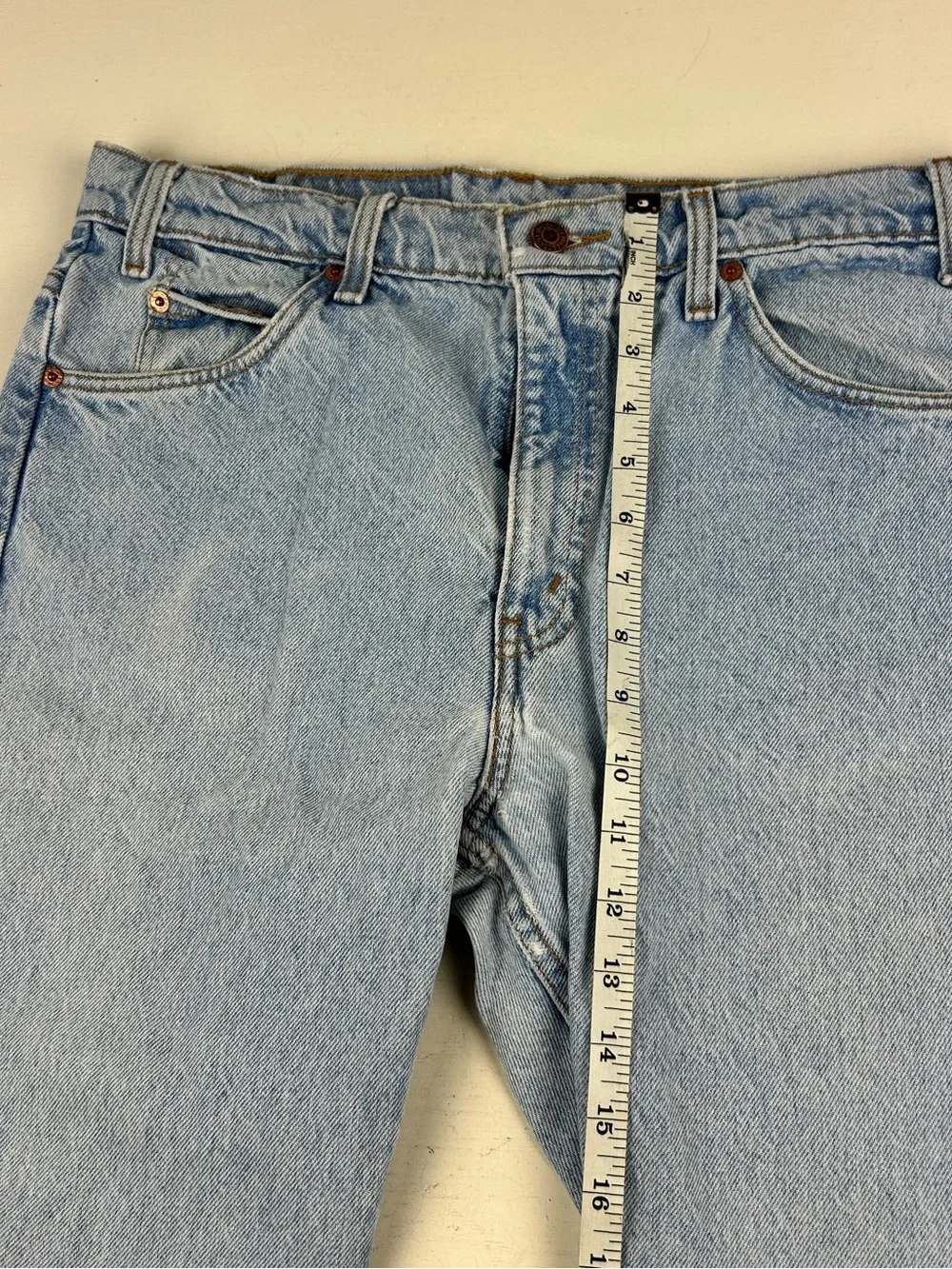 Vintage 1995 Levis 505 Straight Leg Orange Tab Denim Jeans Mens 32x32